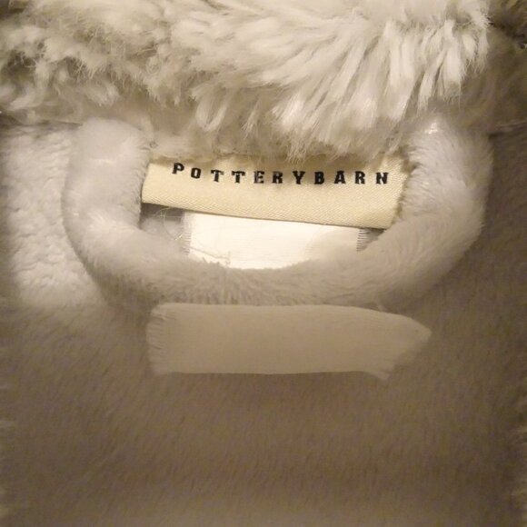 Pottery Barn Teddy Bear Bathrobe Size M Super Soft Gray Lounge Robe - Picture 5 of 7